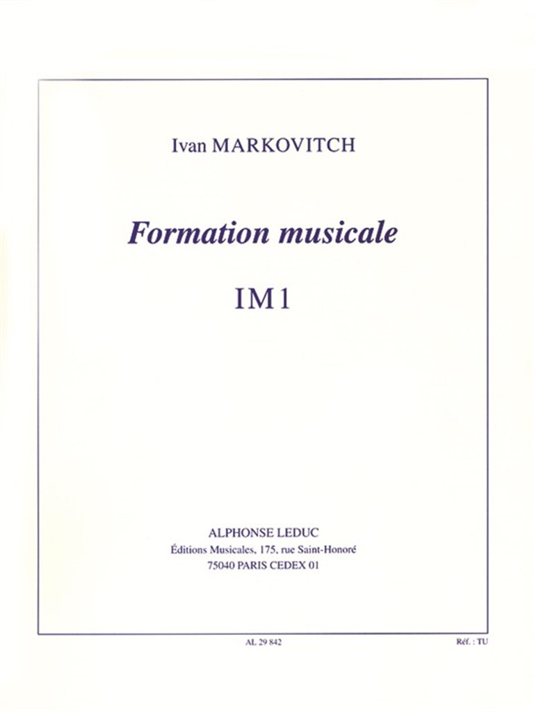Ivan Markovitch: Music Theory - IM1